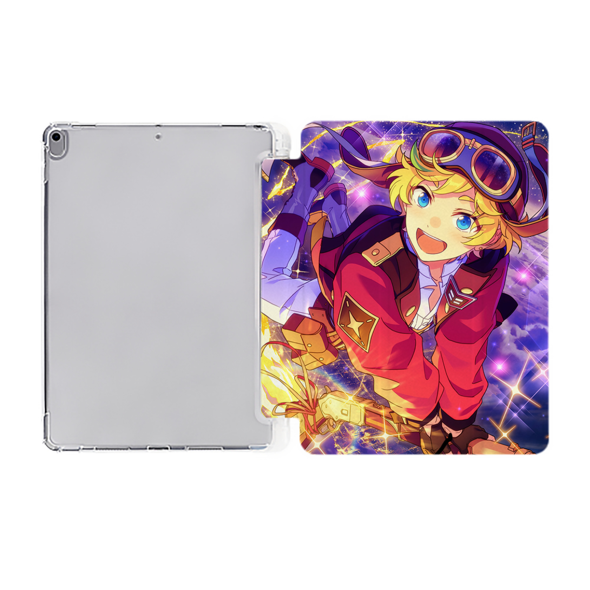 （画像用） あんさんぶるスターズ! Ensemble Stars IPad ケース ペン収納付き 三つ折りスタンド PUレザー×シリコン 対応機種9.5/10.5/10.9インチ